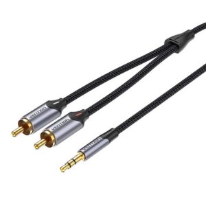 Converter Vention  Cable Audio 2xRCA to 3.5mm Vention BCNBI 3m (grey) 
