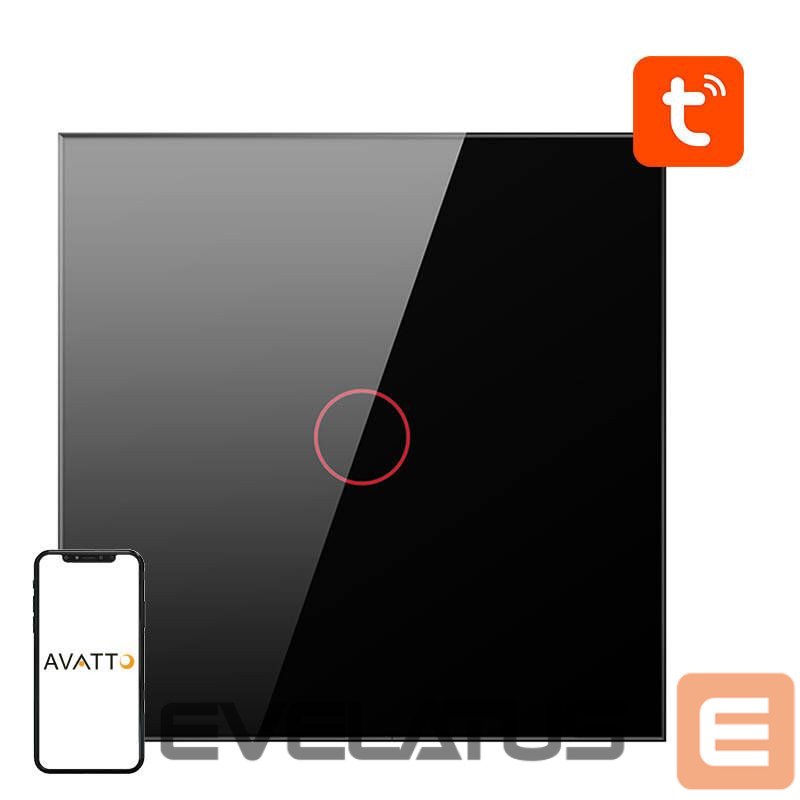 Smart device Avatto Smart Light Switch ZigBee Avatto ZTS02-EU-B1 1 Way TUYA (black)