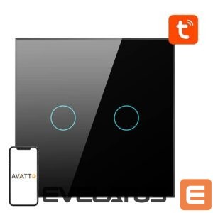Nutikas seade Avatto  Smart Light Switch ZigBee Avatto ZTS02-EU-B2 2 Way TUYA (black) 