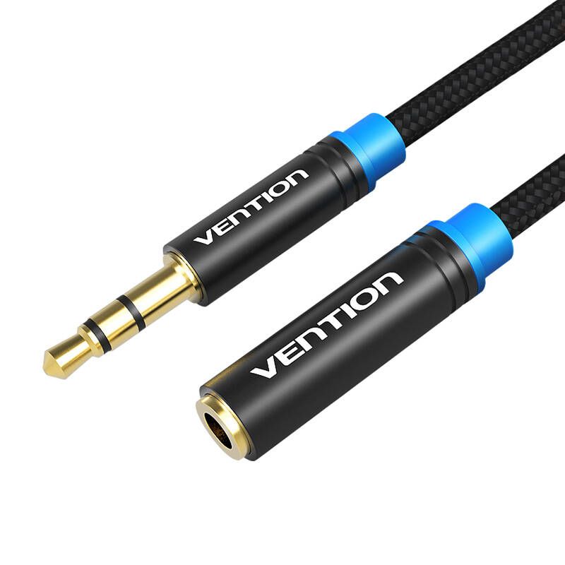 Üleminek Vention Cable Audio Braided 3.5mm male-female Vention VAB-B06-B150-M 1,5m Black