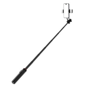 Camera accessory Hurtel  Selfie stick WC12YDS 1.3m aluminum alloy telescopic tripod with dual lamp and phone holder - black 