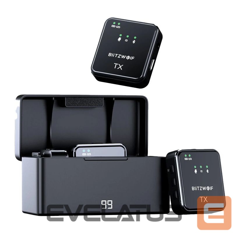 Microphone BlitzWolf Wireless Microphone BlitzWolf, BW-SX63, 1000mAh (black)