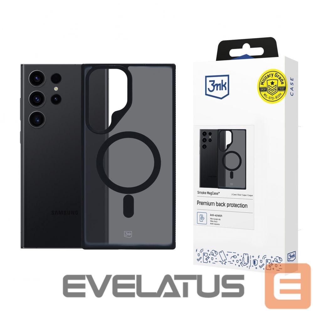 Muu telefoni lisavarustus 3MK 3mk Smoke MagCase with MagSafe for Samsung Galaxy S23 Ultra - semi-transparent