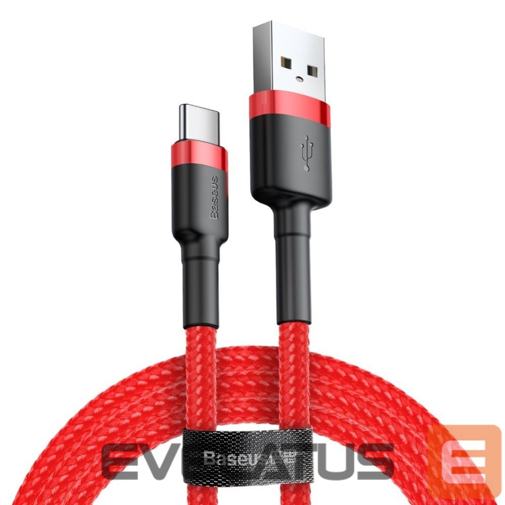 Kabelis Baseus Baseus Cafule Cable durable nylon cable USB / USB-C QC3.0 2A 3M red (CATKLF-U09)