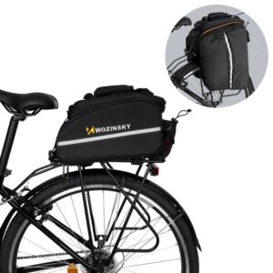 Jalgratta tarvik Wozinsky  Wozinsky large bike rack bag 35l + rain cover black (WBB19BK) 