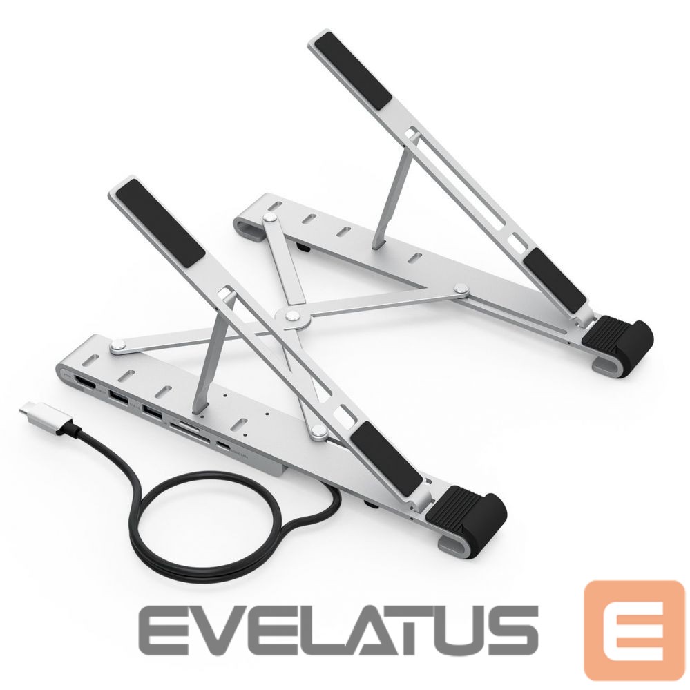 Other Computer Accessory Choetech Choetech stand multifunctional station for laptop PD / USB-C HDMI (4K / 30Hz) / 2xUSB-A / 1xUSB-C / 1xSD / 1xTF black (HUB-M43)