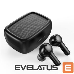 juhtmega kõlarid Choetech  Choetech TWS wireless headphones with solar panel black (BH-T09) 