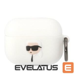 Belaidės ausinės Karl Lagerfeld  Karl Lagerfeld KLAPRUNIKH AirPods Pro cover white/white Silicone Karl Head 3D 