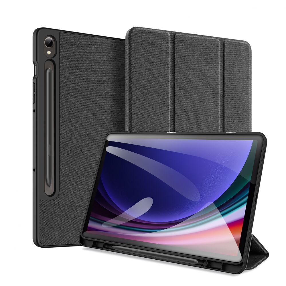 Чехол на заднюю панель Dux Ducis - Dux Ducis Domo Samsung Galaxy Tab S9 FE case with stand - black