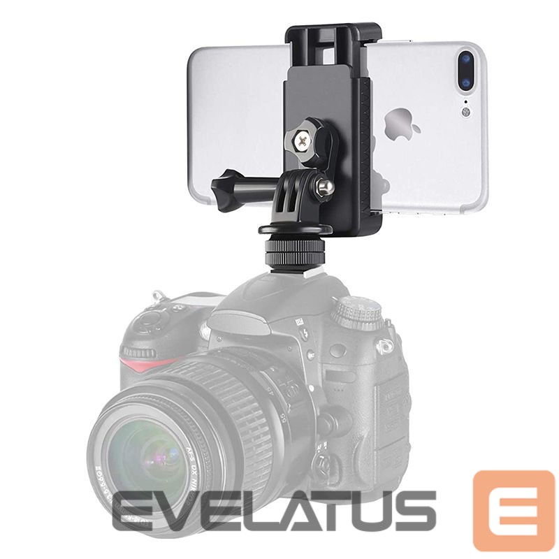 Camera accessory Hurtel Phone/Sports Camera Holder with Adapter - Black