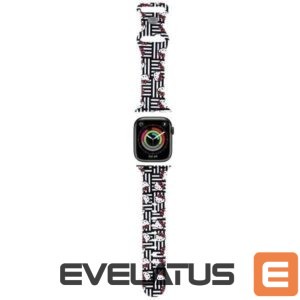 Dirželis Hello Kitty  Hello Kitty Silicone Heads & Stripes Strap for Apple Watch 38/40/41mm - Black 