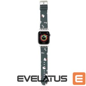 Dirželis Hello Kitty  Hello Kitty Heads & Bows Pattern Strap for Apple Watch 38/40/41mm - Black 