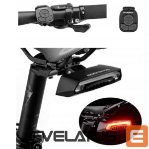 Jalgratta tarvik Rockbros  Rockbros LKWD-R1 Rear Bike Light with Laser and Remote Control + Micro USB - USB-A Cable - Black 