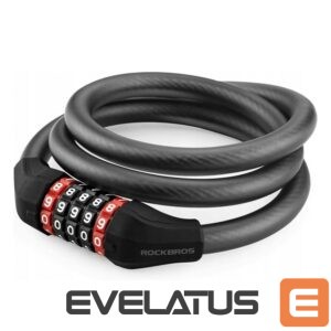 Bicycle accessory Rockbros  Rockbros RKS507-1BK bicycle lock with combination 1.8 m - black 