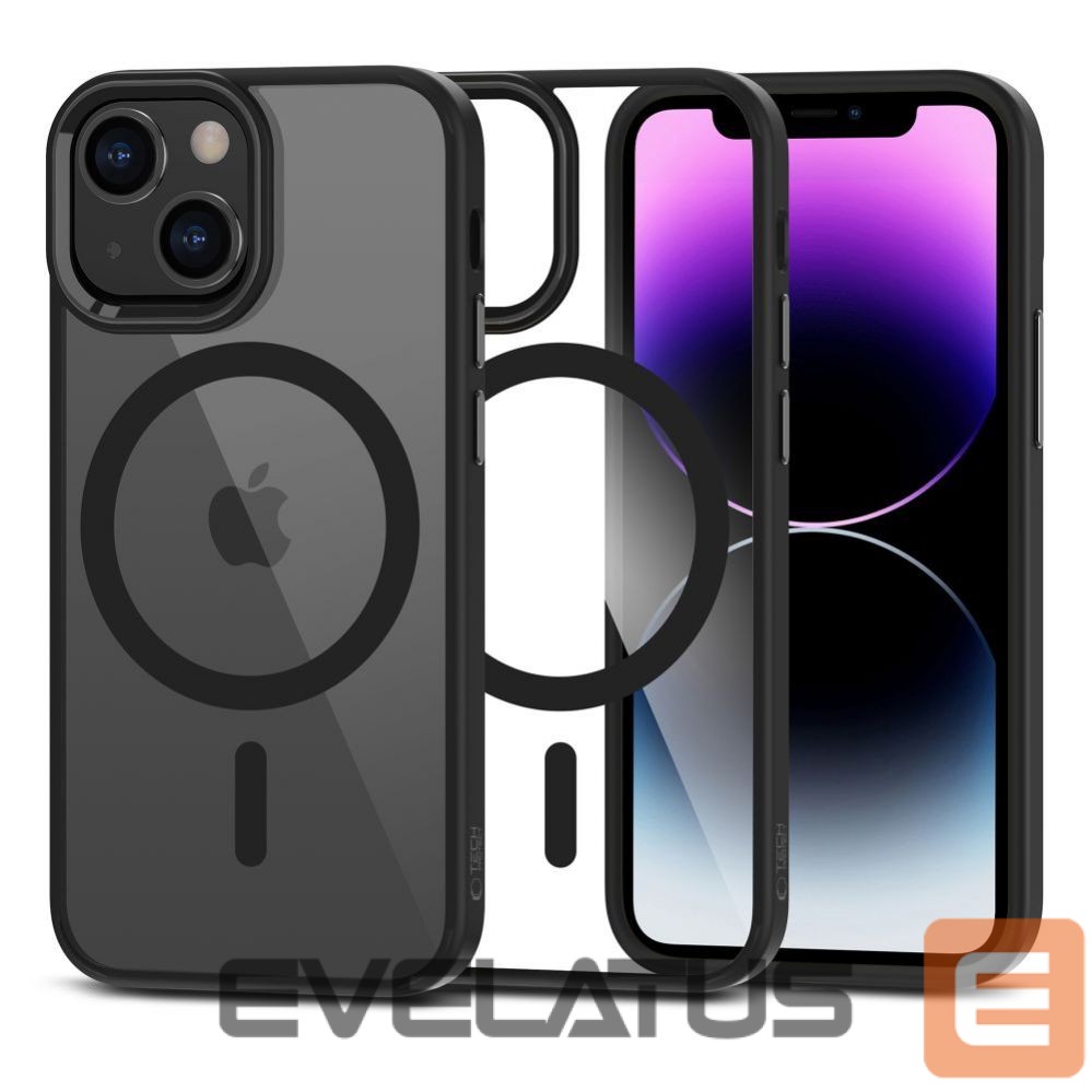 Back panel cover Tech-Protect Tech-Protect MagMat MagSafe Case for iPhone 12 mini / 13 mini - Clear Black