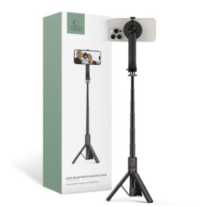 Foto un video aksesuārs Tech-Protect  Tech-Protect L04S Bluetooth Selfie Stick with Tripod up to 95cm and 360 Head - Black 