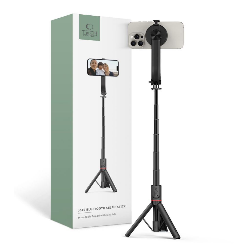 Camera accessory Tech-Protect Tech-Protect L04S Bluetooth Selfie Stick with Tripod up to 95cm and 360 Head - Black
