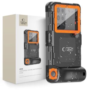 The others Tech-Protect  Tech-Protect Waterproof Case IPX8 for 4.7-6.7" Smartphones - Black and Orange 