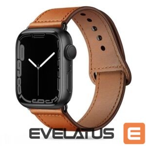 Siksniņa Tech-Protect  Tech-Protect LeatherFit Strap for Apple Watch 4 / 5 / 6 / 7 / 8 / 9 / SE / Ultra 1 / 2 (42/44/45/49 mm) - Brown 