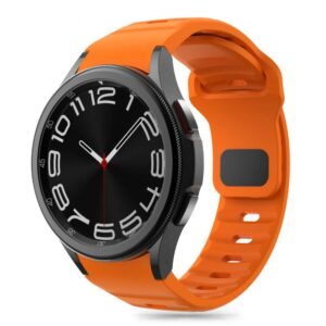 Siksniņa Tech-Protect  Tech-Protect Silicone Line Strap for Samsung Galaxy Watch 4 / 5 / 5 Pro / 6 / 7 / FE - Orange 