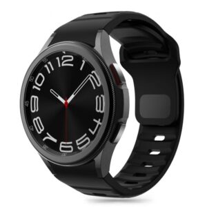 Siksniņa Tech-Protect  Tech-Protect Silicone Line Strap for Samsung Galaxy Watch 4 / 5 / 5 Pro / 6 / 7 / FE - Black 