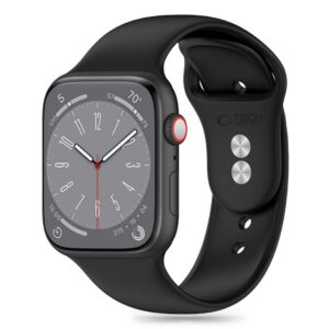 Siksniņa Tech-Protect  Tech-Protect Silicone Strap for Apple Watch 4 / 5 / 6 / 7 / 8 / 9 / SE (38 / 40 / 41 mm) - Black 