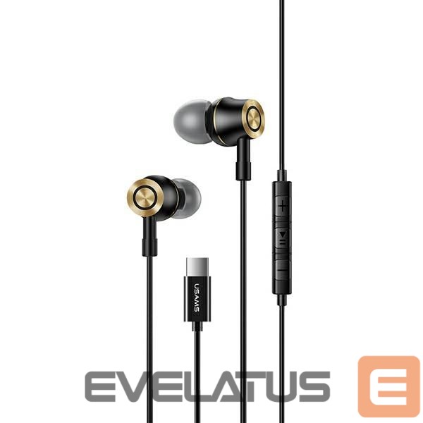 Kõrvaklapid USAMS USAMS Słuchawki stereo EP-43 metal USB-C czarny/black HSEP4301