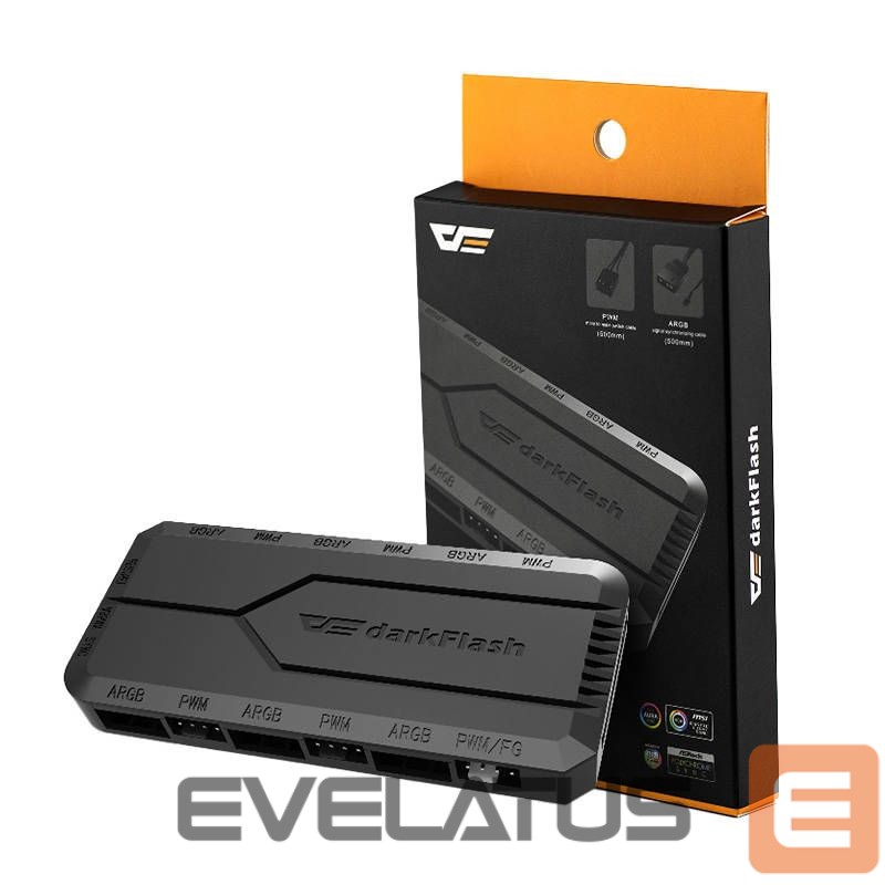 Other Computer Accessory Darkflash Fan control box for computer Darkflash RC2 RGB PWM + remote controller (black)