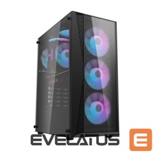 Cooler Darkflash  Darkflash DK352 Plus computer case + 4 fans (black) 