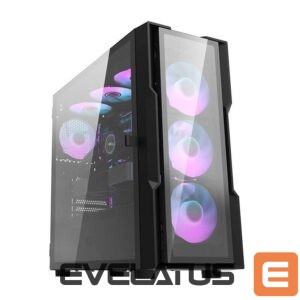 Cooler Darkflash  Darkflash DK431 Glass Computer Case + 4 fans (black) 