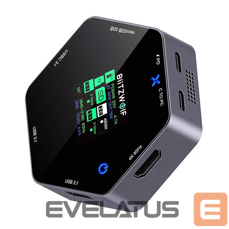 Other Computer Accessory BlitzWolf Blitzwolf 8in1 docking station BW-TH16 USB 100W LCD Smart Display