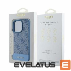 Aizmugurējais vāciņš Guess  Guess 4G Bottom Stripe Case for iPhone 16 Pro Max - Blue 