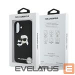 Back panel cover Karl Lagerfeld  Karl Lagerfeld Silicone Case Nauble Heads Print MagSafe for iPhone 16 Plus - Black 