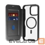 Aizmugurējais vāciņš Puro  Puro Book Mag MagSafe Leather Case with Flap and Card Slot for iPhone 16 Pro Max - Black 