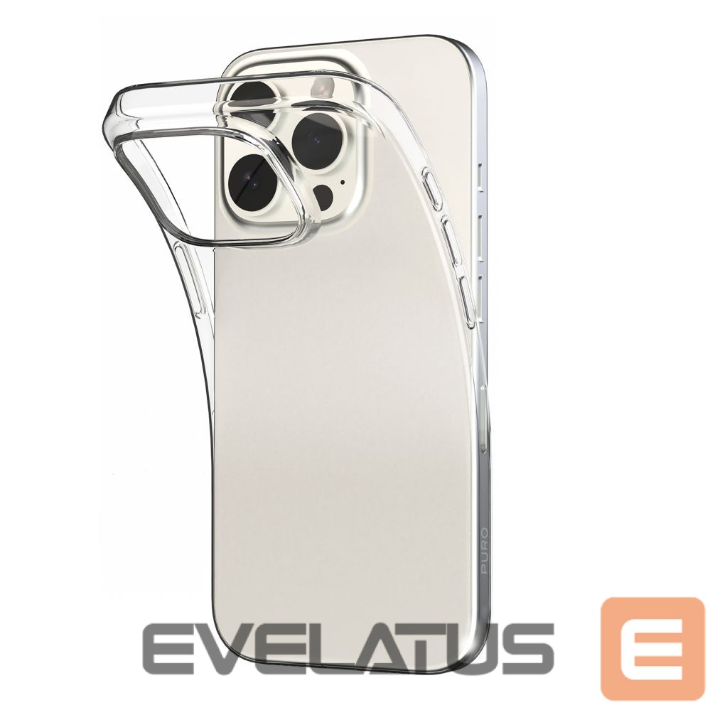 Back panel cover Puro Puro 03 Nude Silicone Case for iPhone 16 Pro Max - Transparent