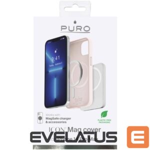 Nugarėlės dėklai Puro  Puro Icon Mag MagSafe Silicone Case for iPhone 14 Pro Max - Pink 