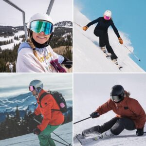 The others Qunature  Qunature Pink Frameless Ski Goggles - Pink 