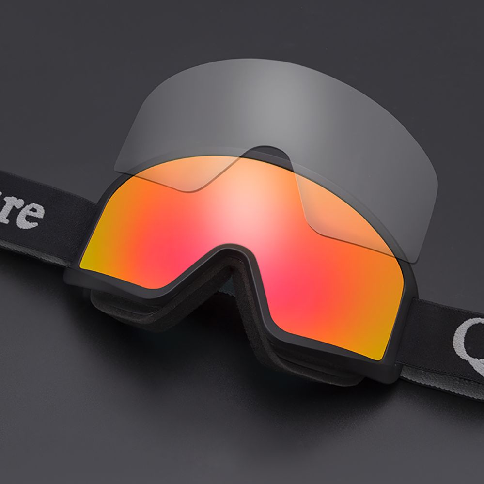 Teised Qunature Qunature White Ski Goggles for Adults - Black