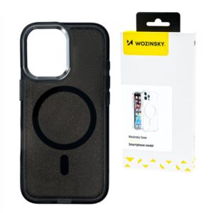 Aizmugurējais vāciņš Wozinsky  Wozinsky Glitter Case with Mag Safe for Samsung Galaxy S25 Ultra - Black with Glitter 