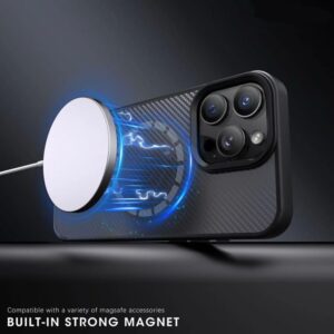 Aizmugurējais vāciņš Wozinsky  Wozinsky Carbon Fiber Case with MagSafe for Samsung Galaxy S25+ - Black 