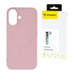 Back panel cover Wozinsky  Wozinsky Silicone Case Magsafe Magnetic Case for Samsung Galaxy S25 - Pink 