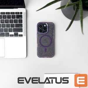 Nugarėlės dėklai Wozinsky  Wozinsky Glitter Case MagSafe for Samsung Galaxy S24 FE - Purple with Glitter 