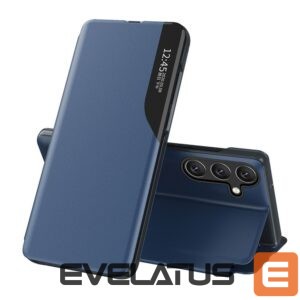 Nugarėlės dėklai Hurtel  Eco Leather View Case elegant case with flap and stand function for Samsung Galaxy A56 - blue 