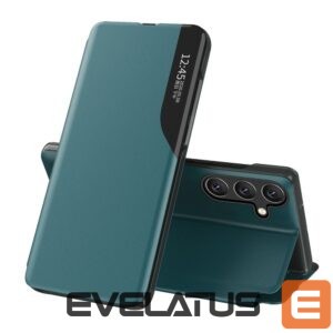 Nugarėlės dėklai Hurtel  Eco Leather View Case elegant case with flap and stand function for Samsung Galaxy A26 - green 