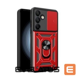 Nugarėlės dėklai Hurtel  Hybrid Armor Camshield with Stand and Camera Cover for Samsung Galaxy A26 - Red 