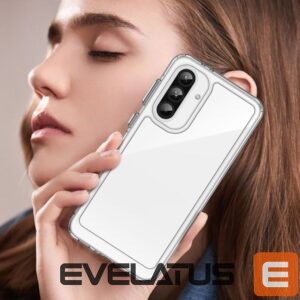 Nugarėlės dėklai Hurtel  Outer Space Case for Samsung Galaxy A26 Cover with Flexible Frame - Transparent 