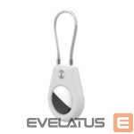 Aizmugurējais vāciņš Hurtel  Apple AirTag Case with Steel Cable - White 