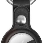 Nugarėlės dėklai Hurtel  Apple AirTag PU Leather Case - Black 