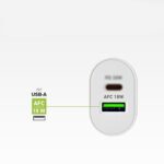 Adapteriai SBS  SBS TETRPD20W 20W USB-A USB-C Wall Charger with Power Delivery - White 