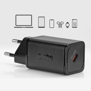 Adapteriai SBS  SBS TETRGAN1C45W 45W GaN USB-C Wall Charger with Power Delivery - Black 